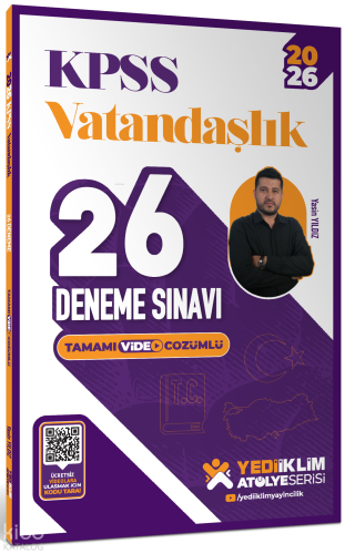 Yediiklim 2026 KPSS Vatandaşlık Tamamı Video Çözümlü 26 Deneme Sınavı