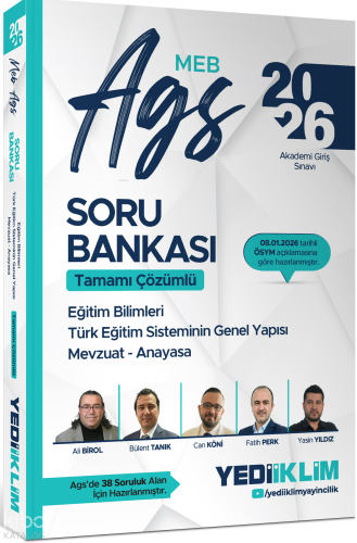 Yediiklim 2026 MEB AGS Eğitim Bilimleri Türk Eğitim Sisteminin Genel Y