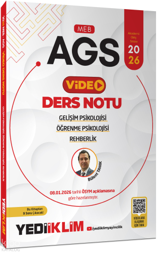 Yediiklim 2026 MEB AGS Gelişim Psikolojisi Öğrenme Psikolojisi ve Rehb