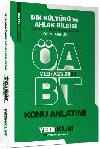 Yediiklim 2026 MEB AGS ÖABT Din Kültürü Ve Ahlak Bilgisi Öğretmenliği Konu Anlatımı