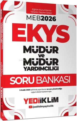 Yediiklim 2026 MEB EKYS Müdür Ve Müdür Yardımcılığı Soru Bankası