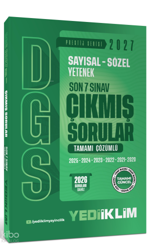 Yediiklim 2027 DGS Sayısal – Sözel Yetenek Son 7 Sınav Tamamı Çözümlü 