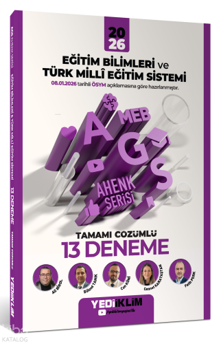 Yediiklim MEB-AGS Ahenk Eğitim Bilimleri ve Türk Milli Eğitim Sistemi Tamamı Çözümlü 13 Deneme