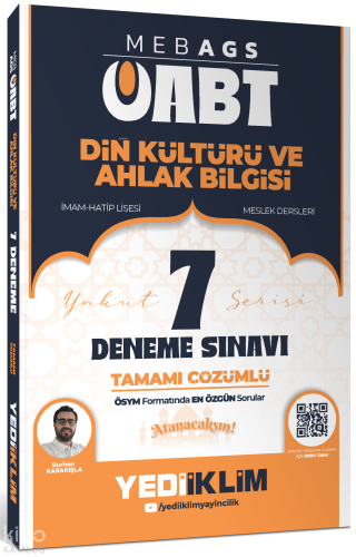 Yediiklim MEB AGS ÖABT Din Kültürü Ve Ahlak Bilgisi Tamamı Çözümlü 7 Deneme Sınavı