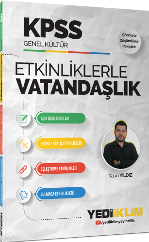 Yediiklim Yayınevi KPSS Genel Kültür Etkinliklerle Vatandaşlık | Yasin