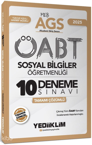 Yediiklim Yayınları 2025 MEB AGS ÖABT Sosyal Bilgiler Öğretmenliği Tam