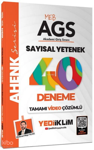 Yediiklim Yayınları 2025 MEB AGS Sayısal Yetenek Tamamı Video Çözümlü 40 Deneme
