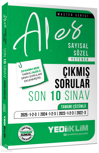 Yediiklim Yayınları 2026 ALES Sayısal Sözel Yetenek Tamamı Çözümlü Son