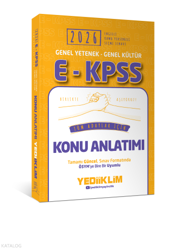 Yediiklim Yayınları 2026 E - KPSS Genel Yetenek Genel Kültür Tüm Adayl