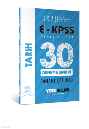 Yediiklim Yayınları 2026 E - KPSS Tüm Adaylar İçin Genel Kültür Tarih 