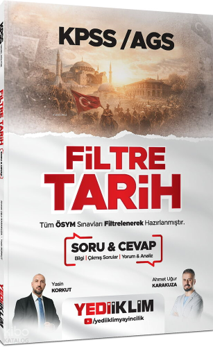 Yediiklim Yayınları 2026 KPSS AGS Filtre Tarih Soru Cevap | Yasin Kork
