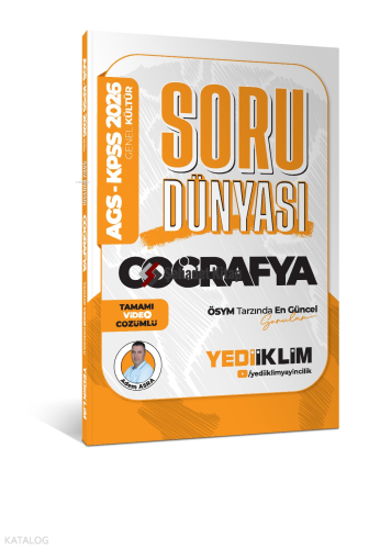 Yediiklim Yayınları 2026 KPSS AGS Genel Kültür Coğrafya Tamamı Video Ç