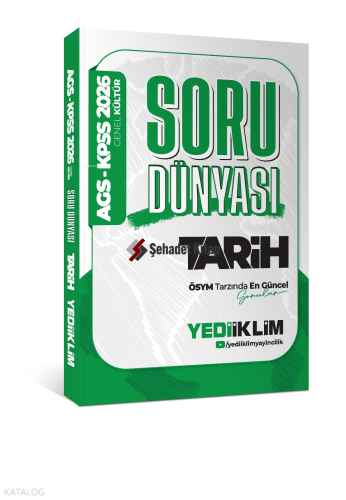 Yediiklim Yayınları 2026 KPSS AGS Genel Kültür Tarih Soru Dünyası | Ko
