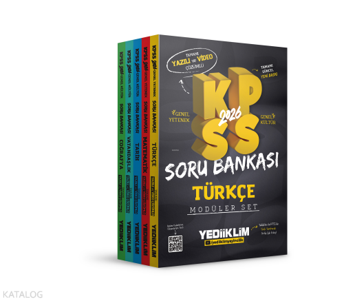 Yediiklim Yayınları 2026 KPSS Genel Yetenek Genel Kültür Tamamı Hem Yazılı Hem Video Çözümlü Modüler Set Soru Bankası (5 Kitap)