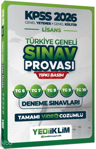 Yediiklim Yayınları 2026 KPSS Lisans GY-GK Türkiye Geneli Sınav Provas