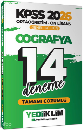 Yediiklim Yayınları 2026 KPSS Ortaöğretim Ön Lisans Genel Kültür Coğra