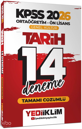 Yediiklim Yayınları 2026 KPSS Ortaöğretim Ön Lisans Genel Kültür Tarih