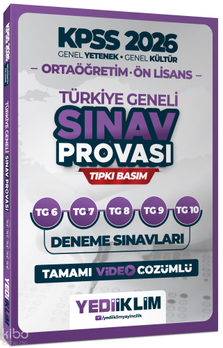 Yediiklim Yayınları 2026 KPSS Ortaöğretim Ön Lisans GY-GK Türkiye Gene
