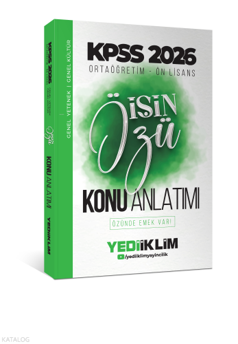 Yediiklim Yayınları 2026 Kpss Ortaöğretim-Önlisans İŞİN ÖZÜ Tek Kitap 