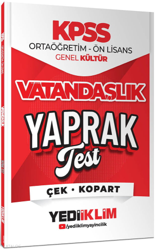Yedi̇i̇kli̇m Yayınları 2026 Kpss Ortaöğreti̇m-Önli̇sans Vatandaşlik Çe