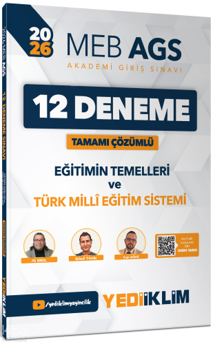Yediiklim Yayınları 2026 MEB AGS Eğitimin Temelleri Ve Türk Milli Eğit