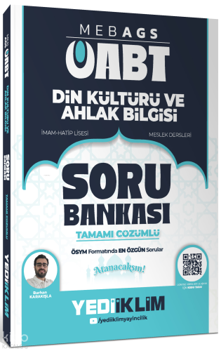 Yediiklim Yayınları 2026 MEB AGS ÖABT Din Kültürü ve Ahlak Bilgisi Tamamı çözümlü Soru Bankası