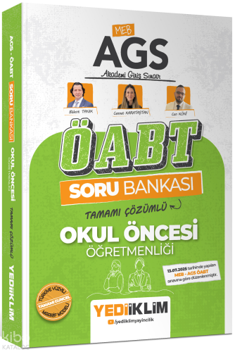 Yediiklim Yayınları 2026 MEB AGS ÖABT Okul Öncesi Öğretmenliği Tamamı Çözümlü Soru Bankası