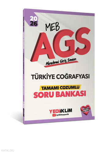 Yediiklim Yayınları 2026 MEB AGS Türkiye Coğrafyası Tamamı Çözümlü Sor