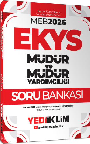 Yediiklim  Yayınları 2026 MEB EKYS Müdür ve Müdür Yardımcılığı Konu Anlatımı