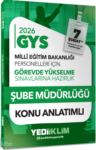 Yediiklim Yayınları 2026 MEB GYS Şube Müdürlüğü Konu Anlatımı | Kolekt