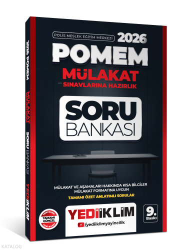 Yediiklim Yayınları 2026 POMEM Mülakat Sınavlarına Hazırlık Tamamı Öze