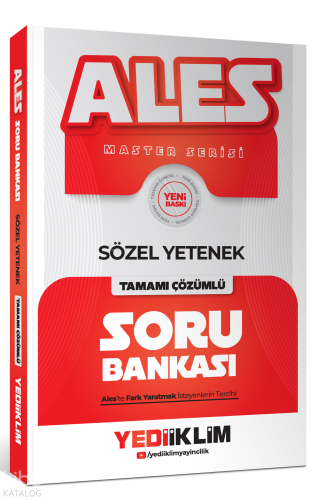 Yediiklim Yayınları 2027 ALES Sözel Yetenek Tamamı Çözümlü Soru Bankas