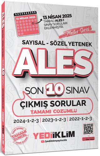 Yediiklim Yayınları ALES Master Serisi Sayısal - Sözel Yetenek Tamamı 