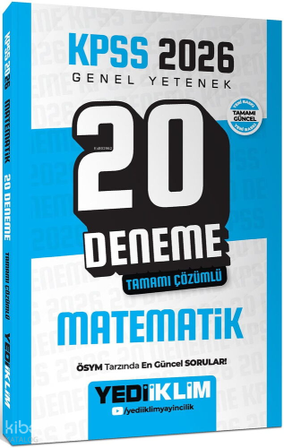 Yediiklim Yayınları KPSS 2026 Genel Yetenek Matematik Tamamı Çözümlü 2