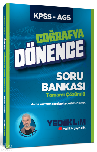 Yediiklim Yayınları Kpss-Ags Dönence Coğrafya Tamamı Çözümlü Soru Bank