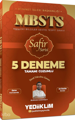 Yediiklim Yayınları MBSTS Safir Serisi Tamamı Çözümlü 5 Deneme Sınavı 