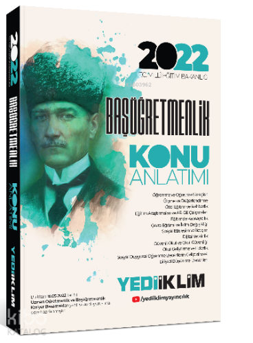 Yediiklim Yayınları MEB Öğretmenlik Kariyer Basamakları Başöğretmenlik Konu Anlatımı