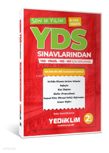 Yediiklim Yayınları YDS E-YDS YÖKDİL Son 10 Yılın YDS Kelimeleri (2.Kitap)