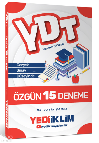 Yediiklim Yayınları YDT 15 Özgün Deneme | Fatih Çömez | Yediiklim Yayı