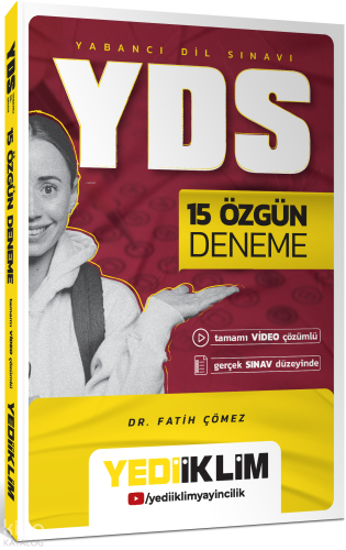 Yediiklim YDS 15 Özgün Deneme Tamamı Video Çözümlü | Fatih Çömez | Yed
