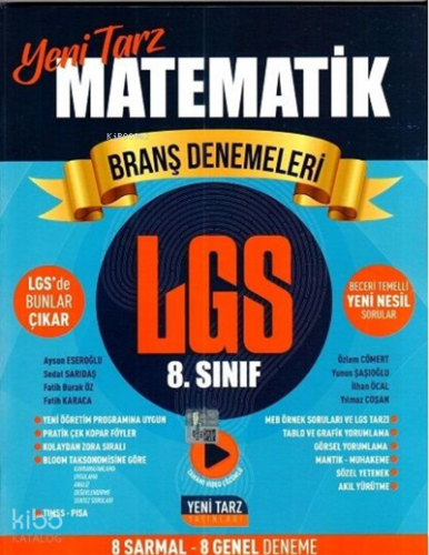 Yeni Tarz Yayınları 8.Sınıf Yeni Tarz Deneme Matematik - 2021