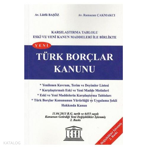 Yeni Türk Borçlar Kanunu (Orta Boy)