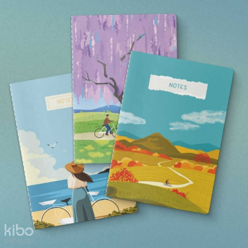 Yeşilay Bisiklet Serisi 3'lü Defter Seti