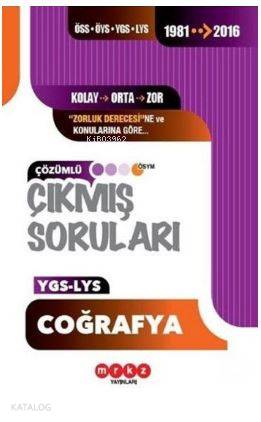 YGS-LYS Coğrafya Çözümlü Çıkmış Sorular 1981 - 2016 | Kolektif | Merke
