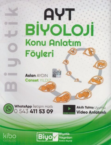 Yks Ayt Biyotik Biyoloji Konu Anlatım Föyü - 2023 | Kolektif | Biyotik
