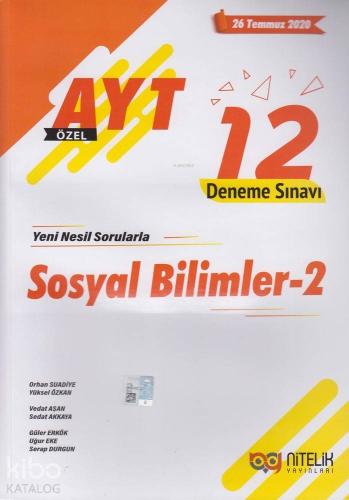 YKS-AYT Özel Sosyal Bilimler 2 - 12 Deneme Sınavı | Kolektif | Nitelik