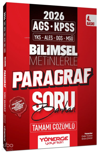 Yönerge 2026 KPSS MEB-AGS TYT ALES DGS MSÜ Bilimsel Metinlerle Paragraf Soru Bankası