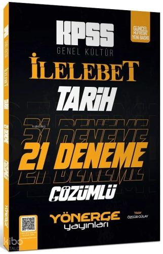 2023 KPSS Tarih İlelebet 21 Deneme Dijital Çözümlü | Özgür Gülay | Yön