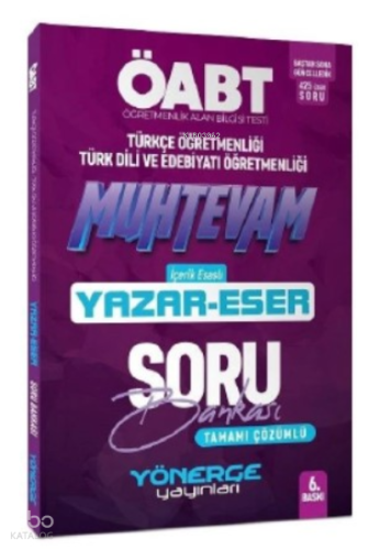 Yönerge ÖABT Türkçe-Edebiyat Muhteva Yazar Eser Soru Bankası Çözümlü -