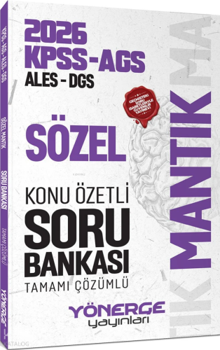 Yönerge Yayınları 2026 KPSS MEB-AGS ALES DGS Sözel Mantık Konu Özetli Soru Bankası Çözümlü